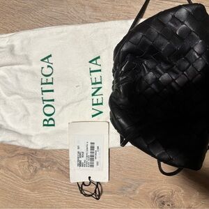 Bottega Veneta Black Intrecciato Leather Pouch